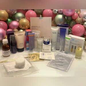 Luxury skincare bundle La Prairie Natura Bisse Cle de Peau Decorte Stella minis